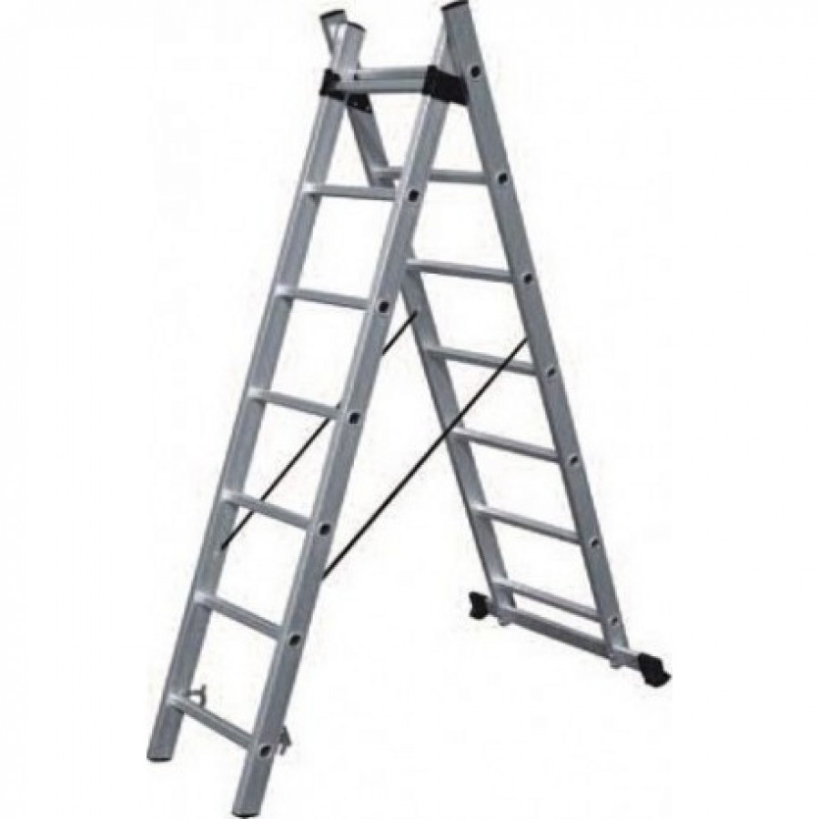 ΣΚΑΛΑ ΑΛΟΥΜΙΝΙΟΥ ΔΙΠΛΗ ΕΠΕΚΤΕΙΝΟΜΕΝΗ ΜΕ 14 ΣΚΑΛΙΑ