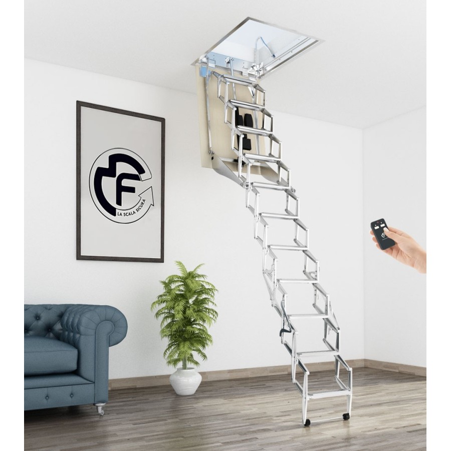 Σκάλα οροφής ηλεκτρονική 70x100