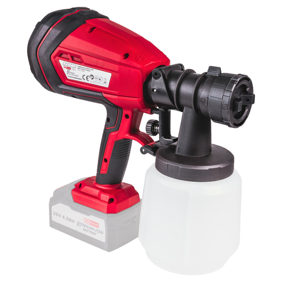 RAIDER R20 SOLO ΠΙΣΤΟΛΙ ΒΑΦΗΣ ΗΛΕΚΤΡΙΚΟ 20V ΜΕ ΔΟΧΕΙΟ 1lt RDP-CSGC20 074203