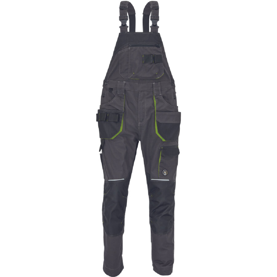 ΦΟΡΜΑ ΕΡΓΑΣΙΑΣ ΜΕ ΤΙΡΑΝΤΕΣ GREENDALE ΑΝΘΡΑΚΙ/ΛΑΙΜ 65%poly-35%cott, 270 g/m²