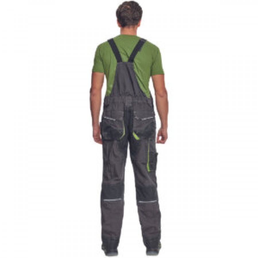 ΦΟΡΜΑ ΕΡΓΑΣΙΑΣ ΜΕ ΤΙΡΑΝΤΕΣ GREENDALE ΑΝΘΡΑΚΙ/ΛΑΙΜ 65%poly-35%cott, 270 g/m²