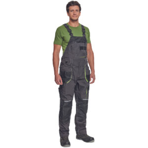 ΦΟΡΜΑ ΕΡΓΑΣΙΑΣ ΜΕ ΤΙΡΑΝΤΕΣ GREENDALE ΑΝΘΡΑΚΙ/ΛΑΙΜ 65%poly-35%cott, 270 g/m²