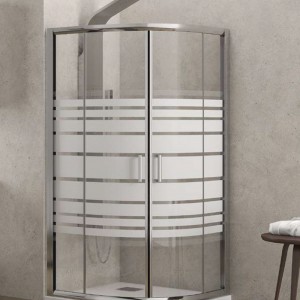 ΗΜΙΚΥΚΛΙΚΗ ΚΑΜΠΙΝΑ ΜΠΑΝΙΟΥ ΣΕΡΙΓΡΑΦΙΑ 90Χ90cm