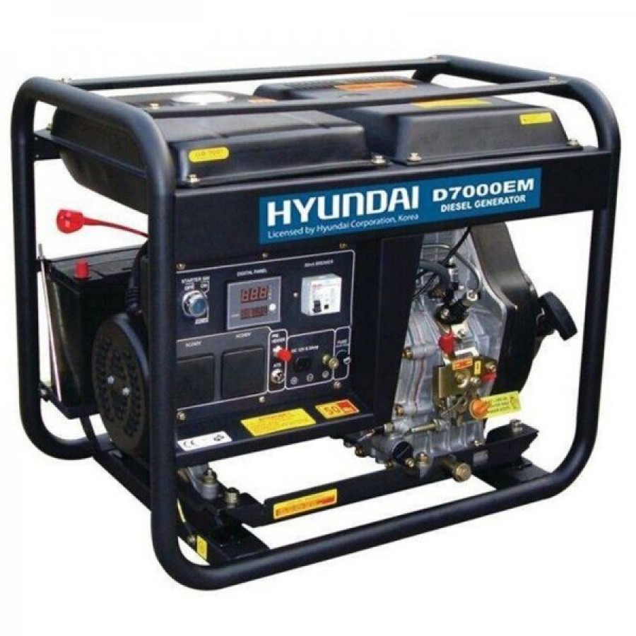 HYUNDAI D7000EM ΓΕΝΝΗΤΡΙΑ ΠΕΤΡΕΛΑΙΟΥ ΜΟΝΟΦΑΣΙΚΗ 7KVA ΜΕ ΜΙΖΑ & ΜΠΑΤΑΡΙΑ