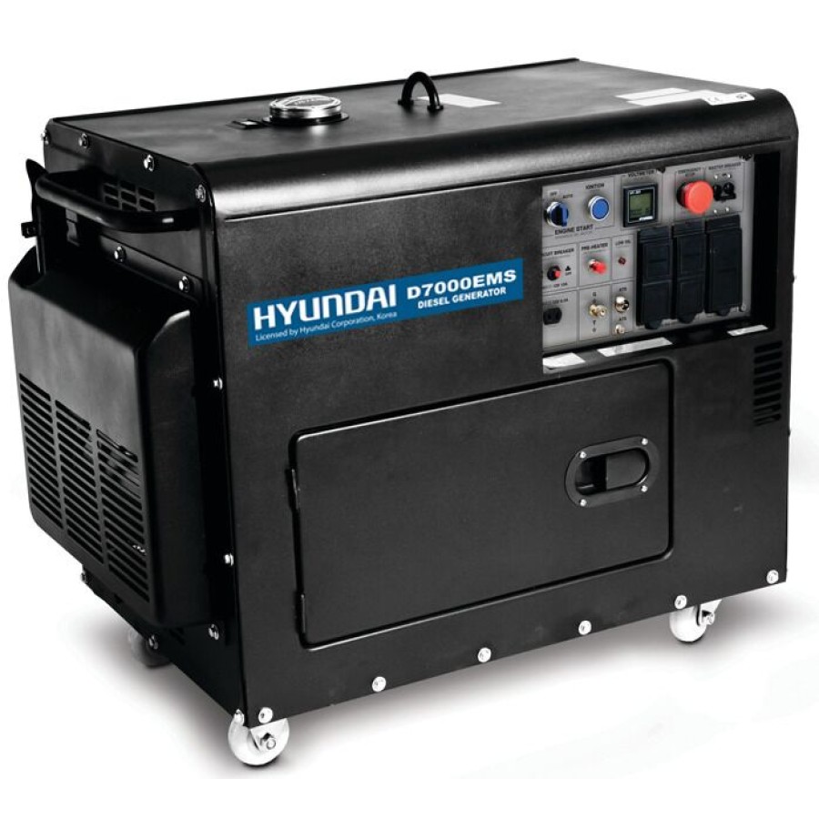HYUNDAI D7000ETS ΓΕΝΝΗΤΡΙΑ ΠΕΤΡΕΛΑΙΟΥ TΡΙΦΑΣΙΚΗ ΑΘΟΡΥΒΗ 7KVA ΜΕ ΜΙΖΑ & ΜΠΑΤΑΡΙΑ