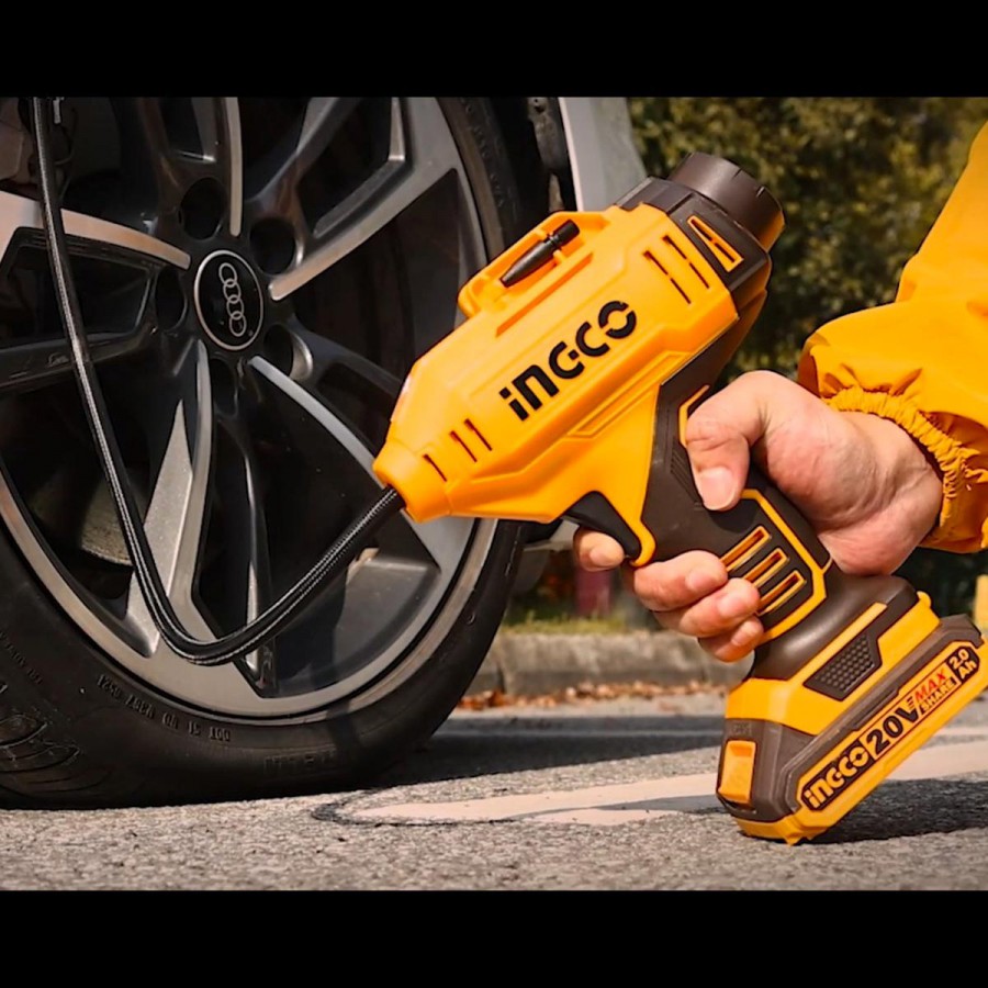 ΑΕΡΟΣΥΜΠΙΕΣΤΗΣ ΑΥΤΟΚΙΝΗΤΟΥ ΜΠΑΤΑΡΙΑΣ 150PSI 20V LI-ION INGCO