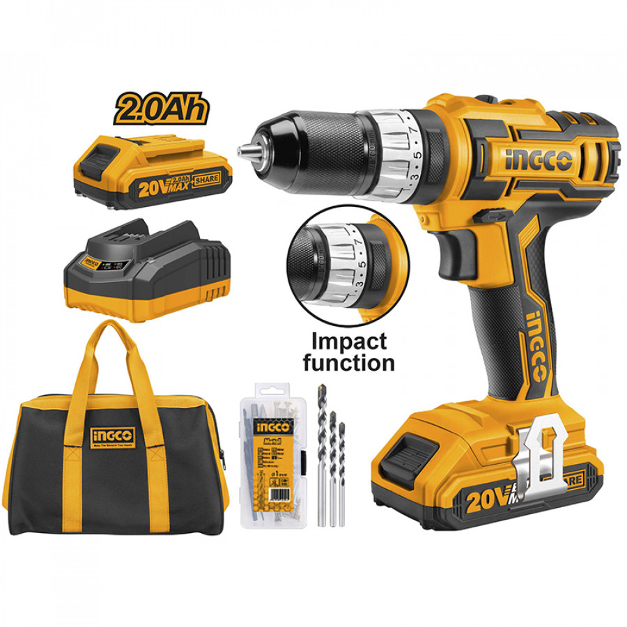 ΚΡΟΥΣΤΙΚΟ ΔΡΑΠΑΝΟΚΑΤΣΑΒΙΔΟ ΜΠΑΤΑΡΙΑΣ 20V INGCO