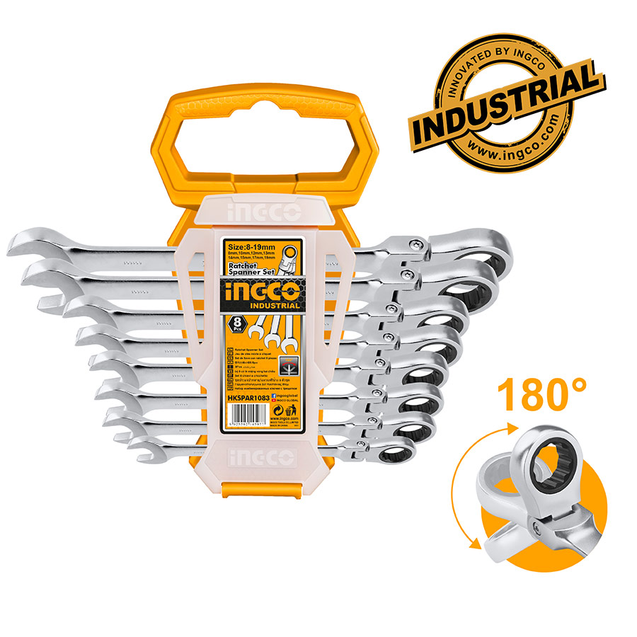 ΕΠΑΓΓΕΛΜΑΤΙΚΟ ΣΕΤ 8 ΤΕΜ ΣΠΑΣΤΑ ΚΛΕΙΔΙΑ ΚΑΣΤΑΝΙΑΣ HKSPAR1083 INGCO