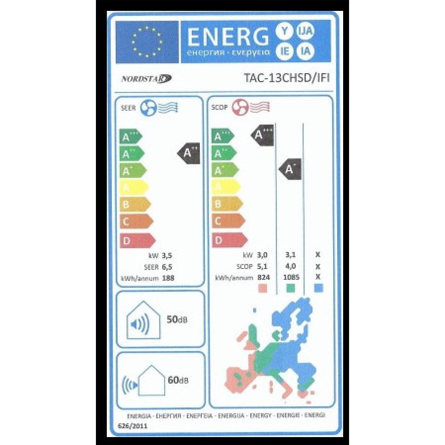 Nordstar TAC-13CHSD/IFI Κλιματιστικό Inverter White 12000 BTU