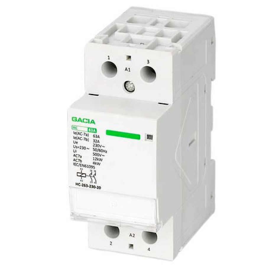 Ρελέ ράγας 2x63Α