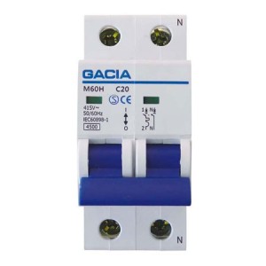 Αυτόματη Ασφάλεια 2P 2Χ20A Gacia