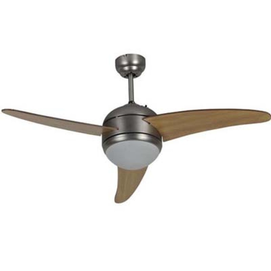 Ανεμιστήρας Οροφής 48’’ Μονόφωτο Ασημί Με Κοντρόλ