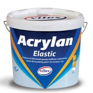 Ελαστομερές στεγανωτικό χρώμα Acrylan Elastic 9λιτ