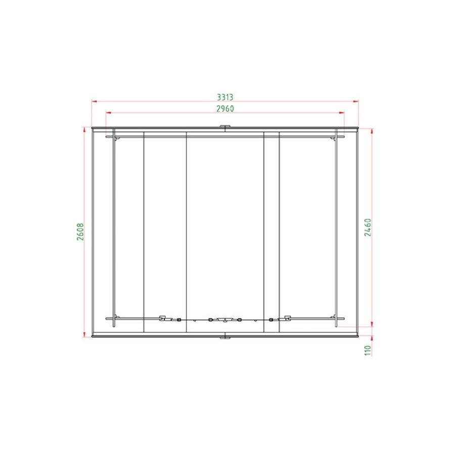 ΞΥΛΙΝΗ ΑΠΟΘΗΚΗ ΚΗΠΟΥ 246 X 296ΕΚ.