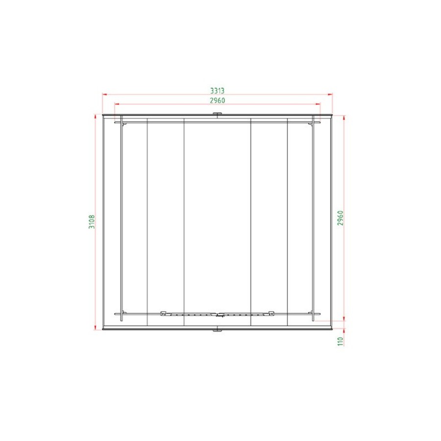 ΞΥΛΙΝΗ ΑΠΟΘΗΚΗ ΚΗΠΟΥ 296 X 296ΕΚ.