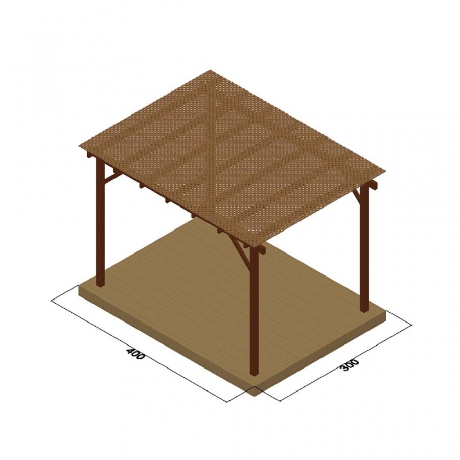 ΠΕΡΓΚΟΛΑ ΜΕ ΚΑΦΑΣΩΤΟ PRIVACY 300 x 300εκ