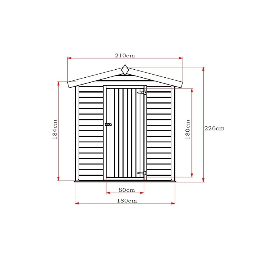 ΞΥΛΙΝΗ ΑΠΟΘΗΚΗ ΚΗΠΟΥ 180 X 135ΕΚ.