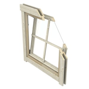 ΞΥΛΙΝΟ ΠΑΡΑΘΥΡΟ ΜΟΝΟΦΥΛΛΟ 45mm