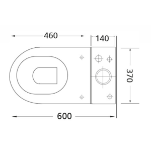 ΛΕΚΑΝΗ SPRINT SET RIMLESS 65cm