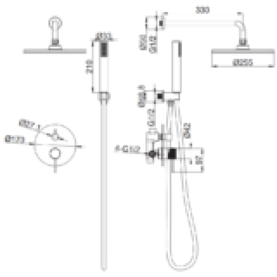 ΣΕΤ ΕΝΤΟΙΧ. ΜΕ ΜΙΚΤΗ 2 ΕΞΟΔΩΝ-ΒΡΑΧΙΟΝΑ-ΚΕΦΑΛΗ-ΠΑΡΟΧ-ΤΗΛ-ΣΠΙΡΑΛ BLACK MATT