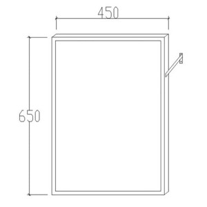 ΑΜΕΑ ΚΑΘΡΕΠΤΗΣ 50x70cm ΡΥΘΜΙΖΟΜΕΝΗ ΚΛΙΣΗ & ΙΝΟΧ ΠΛΑΙΣΙΟ