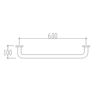 AMEA ΜΠΑΡΑ ΣΤΗΡΙΞΗΣ 60cm INOX ΧΡΩΜΕ