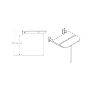 AMEA ΞΥΛΙΝΟ ΚΑΘΙΣΜΑ IROKO & ΙΝΟΧ ΒΑΣΗ ΑΝΑΚΛΙΝΟΜΕΝΗ 45x40cm