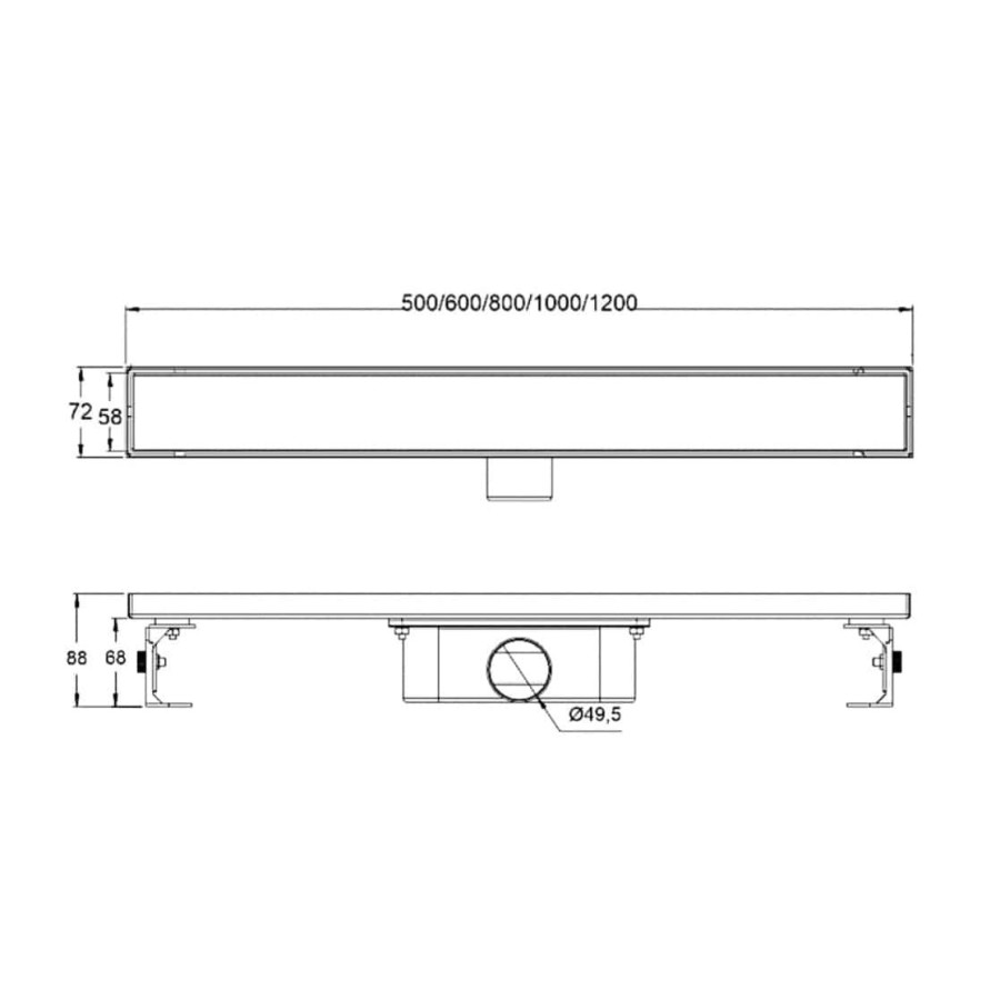 ΚΑΝΑΛΙ ΝΤΟΥΖ ΙNΟΧ 304 ΑΝΑΣΤΡΕΦΟΜΕΝΟ ΓΙΑ ΠΛΑΚΑΚΙ BLACK MATT
