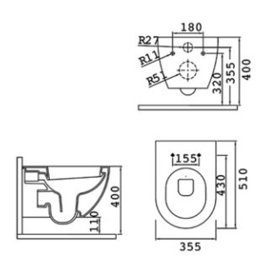 ΛΕΚΑΝΗ ΚΡΕΜΑΣΤΗ RIM OFF ΜΑΥΡΗ MAT