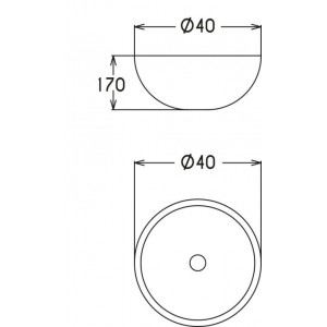 STO040W STONE ΛΕΥΚΟΣ ΝΙΠΤΗΡΑΣ Φ40cm