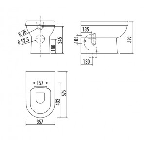 ΛΕΚΑΝΗ VITROYA BACK TO WALL
