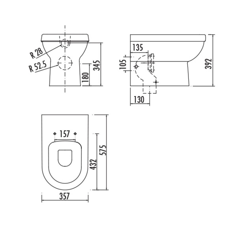 ΛΕΚΑΝΗ VITROYA BACK TO WALL