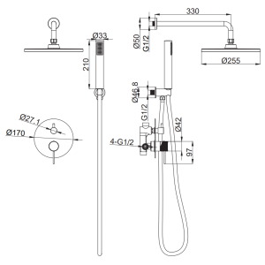 ΣΕΤ ΕΝΤΟΙΧ. ΜΕ ΜΙΚΤΗ 2 ΕΞΟΔΩΝ XEN