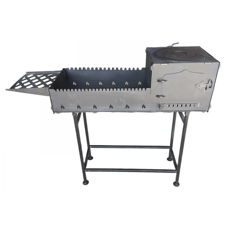 ΨΗΣΤΑΡΙΑ ΜΠΑΡΜΠΕΚΙΟΥ ΜΕΤΑΛΛΙΚΗ / 125 x 36 x 101cm 