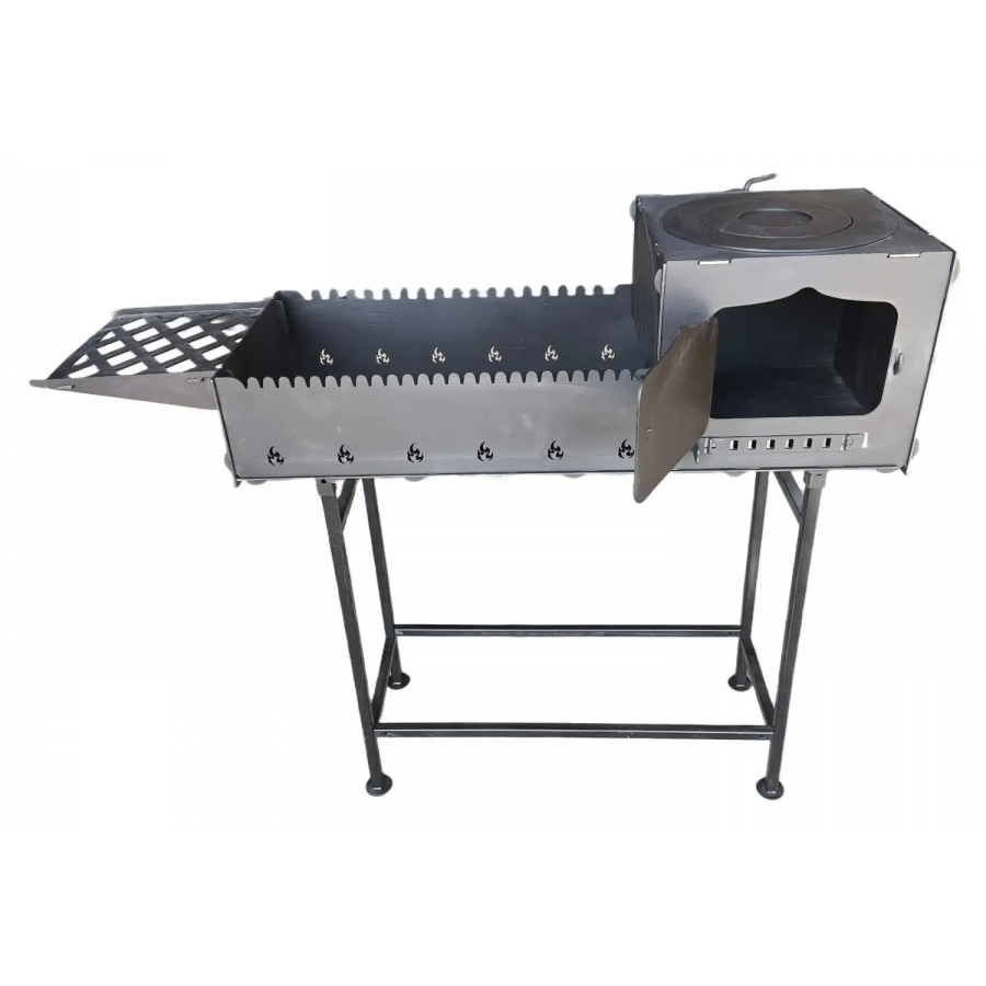 ΨΗΣΤΑΡΙΑ ΜΠΑΡΜΠΕΚΙΟΥ ΜΕΤΑΛΛΙΚΗ / 125 x 36 x 101cm 