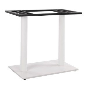 ΒΑΣΗ ΜΕΤΑΛΛΙΚΗ ΔΙΠΛΗ ΛΕΥΚΗ ΜΑΤ 80Χ40Χ72Υεκ. ΜΕ ΡΕΓΟΥΛΑΤΟΡΟΥΣ HM435.12