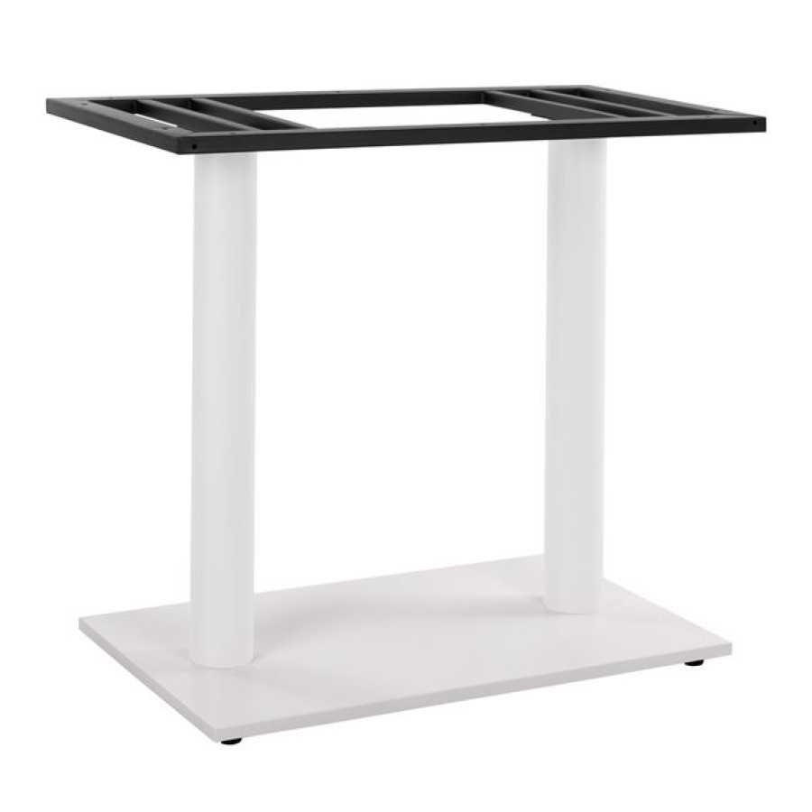 ΒΑΣΗ ΜΕΤΑΛΛΙΚΗ ΔΙΠΛΗ ΛΕΥΚΗ ΜΑΤ 80Χ40Χ72Υεκ. ΜΕ ΡΕΓΟΥΛΑΤΟΡΟΥΣ HM435.12