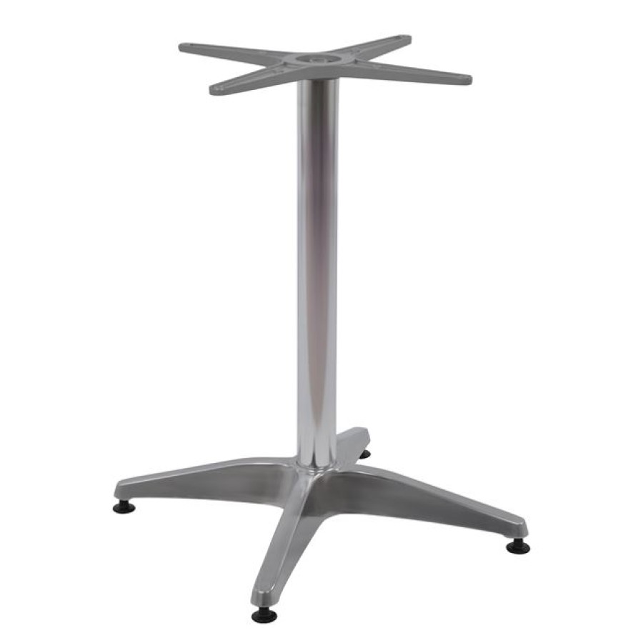 ΒΑΣΗ ΑΛΟΥΜΙΝΙΟΥ 4ΝΥΧΗ 66Χ66X69Υεκ. ΜΕ ΣΤΑΥΡΟ 45Χ45εκ. HM448.01 ΧΡΩΜΙΟΥ