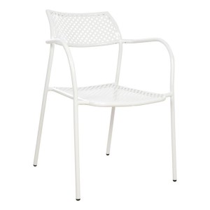 ΚΑΡΕΚΛΑ ΜΕΤΑΛΛΙΚΗ ΛΕΥΚΗ THETIS HM5173.02 55x58x76,5 cm