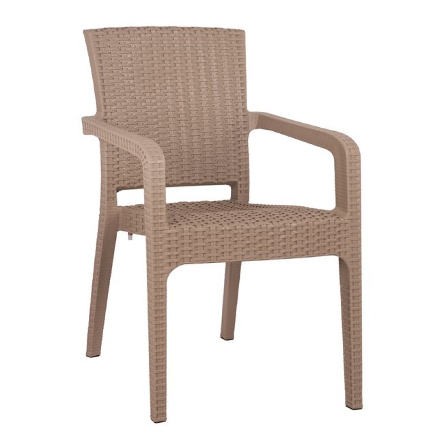 ΠΟΛΥΘΡΟΝΑ ΠΟΛΥΠΡΟΠΥΛΕΝΙΟΥ RATTAN HM5590.02 ΧΡΩΜΑ ΚΑΠΟΥΤΣΙΝΟ 58x55x87 cm.