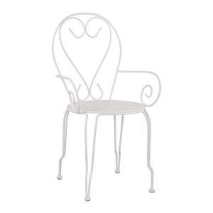 ΚΑΡΕΚΛΑ ΠΟΛΥΘΡΟΝΑ ΜΕΤΑΛΛΙΚΗ AMORE ΛΕΥΚΗ HM5008.12 49x48x90 εκ.