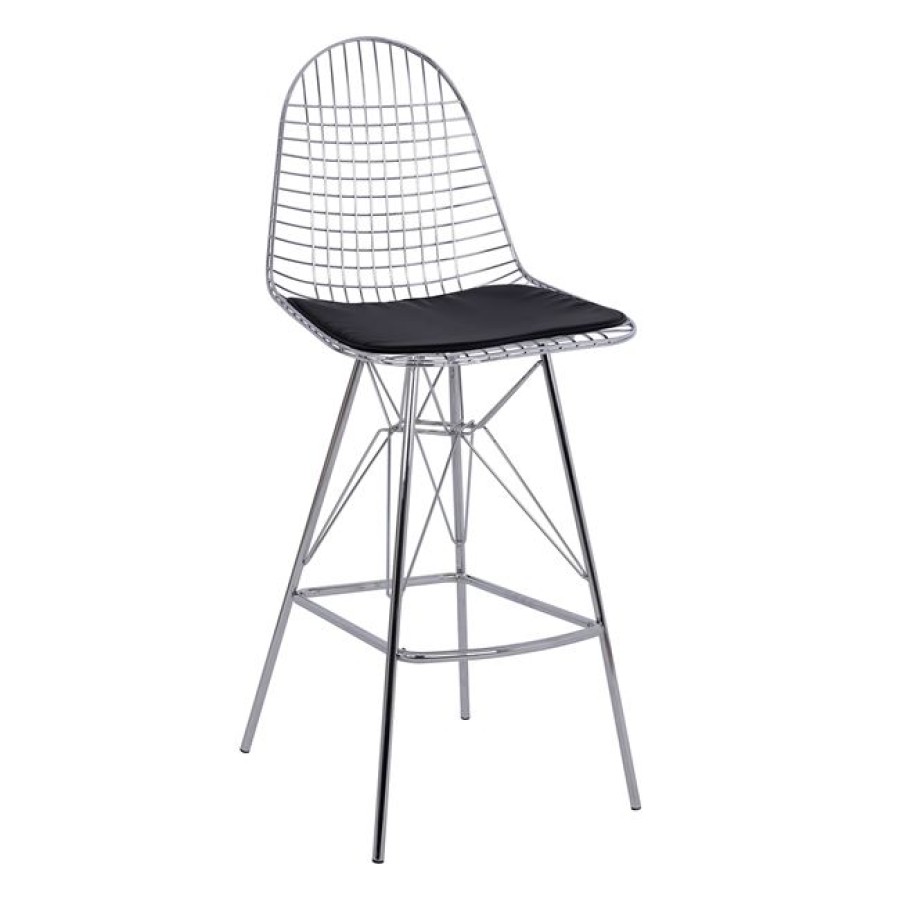 ΣΚΑΜΠΩ BAR ΜΕΤΑΛΛΙΚΟ ΧΡΩΜΙΟΥ ΜΕ ΜΑΞΙΛΑΡΙ CICI HM8239.100 49x52x114 cm