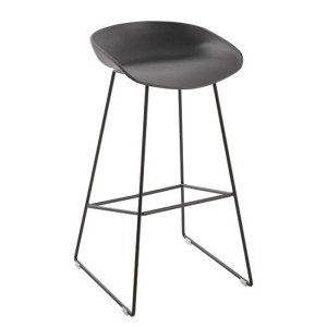 ΣΚΑΜΠΟ ΜΕΤΑΛΛΙΚΟ NAILA HM8450.10 ΜΕ ΚΑΘΙΣΜΑ PP ΓΚΡΙ 47x47x83 εκ.