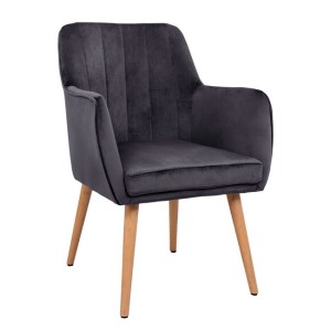 ΠΟΛΥΘΡΟΝΑ SANTE HM8398.01 ΑΠΟ ΓΚΡΙ ΒΕΛΟΥΔΟ 61x67x85Υ εκ.