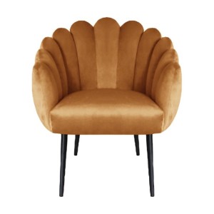 ΠΟΛΥΘΡΟΝΑ VIVIEN HM8631.09 ΑΠΟ ΧΡΥΣΟ ΒΕΛΟΥΔΟ ΜΕ ΜΑΥΡΑ ΠΟΔΙΑ 70x70x76Y εκ.