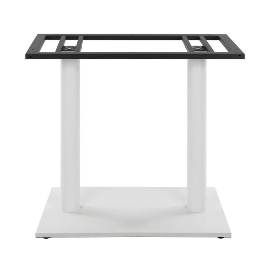 ΒΑΣΗ ΜΕΤΑΛΛΙΚΗ ΔΙΠΛΗ ΛΕΥΚΗ ΜΑΤ 80Χ40Χ72Υεκ. ΜΕ ΡΕΓΟΥΛΑΤΟΡΟΥΣ HM435.12