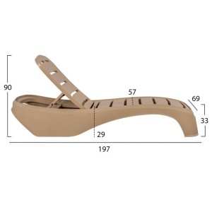 ΞΑΠΛΩΣΤΡΑ ΠΟΛΥΠΡΟΠΥΛΕΝΙΟΥ HM5618.03 ΣΕ ΜΟΚΑ ΧΡΩΜΑ 197Χ69Χ33Υ εκ.