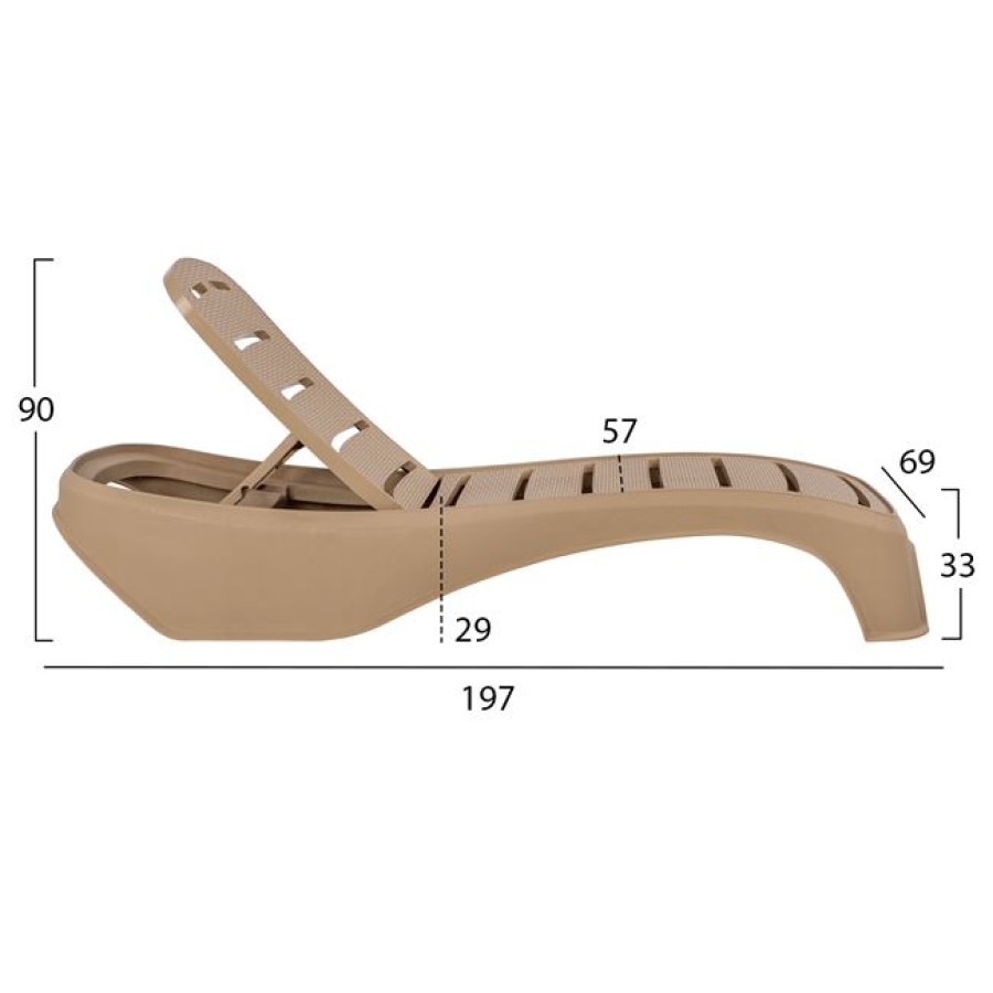 ΞΑΠΛΩΣΤΡΑ ΠΟΛΥΠΡΟΠΥΛΕΝΙΟΥ HM5618.03 ΣΕ ΜΟΚΑ ΧΡΩΜΑ 197Χ69Χ33Υ εκ.
