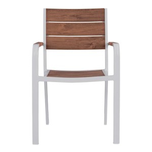 ΠΟΛΥΘΡΟΝΑ ΑΛΟΥΜΙΝΙΟΥ SAGA ΛΕΥΚΗ ΜΕ POLYWOOD HM5127.01 55x56x85Υ εκ.