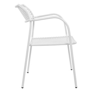 ΚΑΡΕΚΛΑ ΜΕΤΑΛΛΙΚΗ ΛΕΥΚΗ THETIS HM5173.02 55x58x76,5 cm